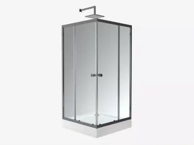 Corner Square Shower Enclosure 3D model
