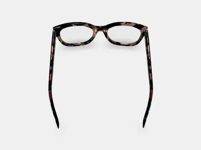 Tatum Eyeglasses in Smoky Pearl Tortoise 3D model