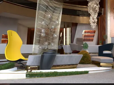 Showroom    Gallery Furniture   Livingroom   office   Reception 3D model