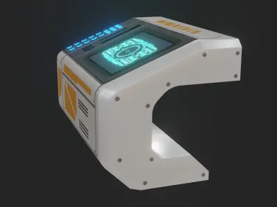 Sci-Fi Control Panel  - Game Ready - PBR Low-poly 3D model