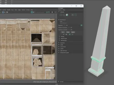Minimalist Stone Obelisk  Low-poly 3D model