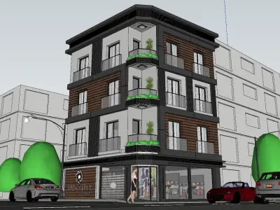 High Detailed Apartment Project V-Ray Ready 3D model