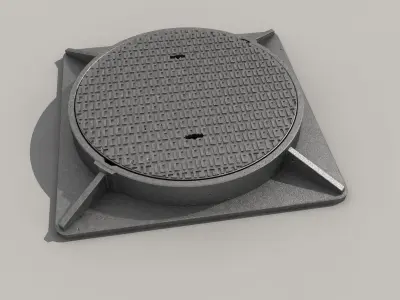 cast iron hatch 4 3D model