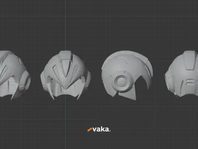 Megaman Helmet - Marvel vs Capcom Infinite 3D print model