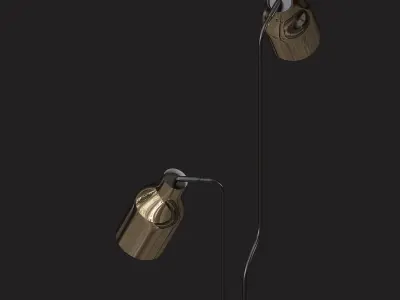 SUPER 2 floor lamp gold 3D model