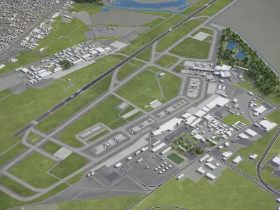 Sofia Airport Low-poly 3D model