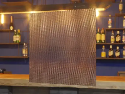 Pattern Glass - Diamond Patterned Low-poly 3D model