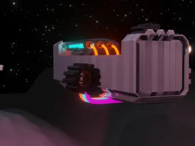 Scifi crate low poly 3D MODEL Low-poly 3D model