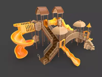 Playground for Children Low-poly 3D model