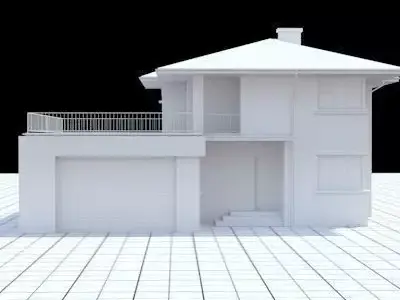 highly detailed single-family house 16 3D model