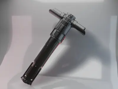 Kylo Ren Lightsaber Low-poly 3D model