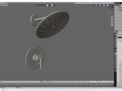 Shower MOEN Gibson Low-poly 3D model