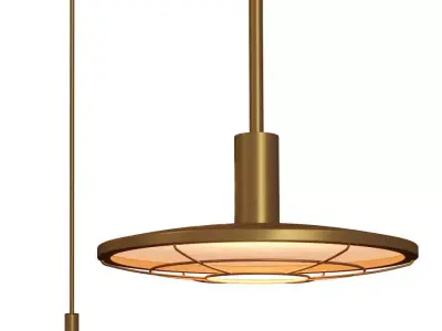 Restoration Hardware GRAHAM PENDANT 13 Brass  3D model