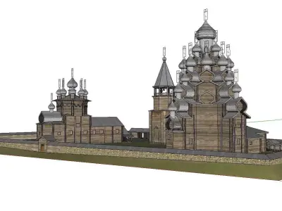 Architecture-Religion-God-Culture-Temple-0123 medieval castle... 3D model