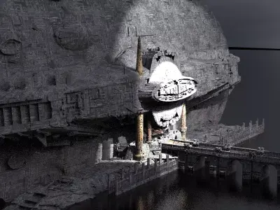 Alien Holy Temples Kit bash 7  3D model