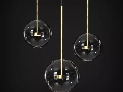 Pendant Map Giopato Coombes Soffio Bolle Bls Mono Lamp 3D model