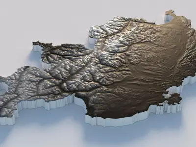 Switzerland Terrain Country 3D model