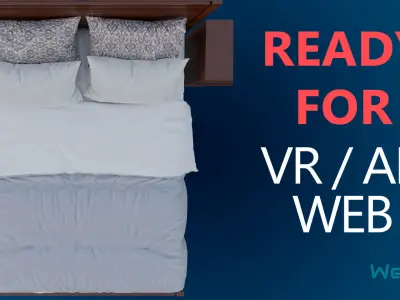 Bed with Nightstands Low-poly 3D model