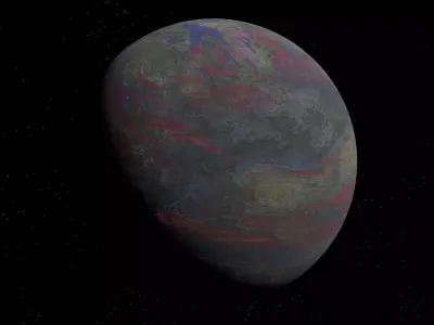 alien moon 009 Low-poly 3D model
