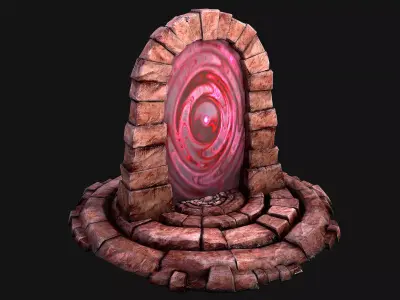Portal Teleport to Hell Horrible Infernofor Unreal and Unity  Low-poly 3D model