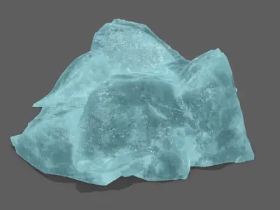 Ice Stairs Low-poly 3D model