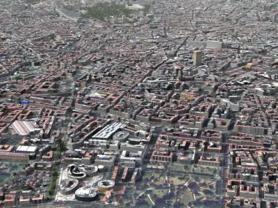 Milan Italy Downtown City 3D model
