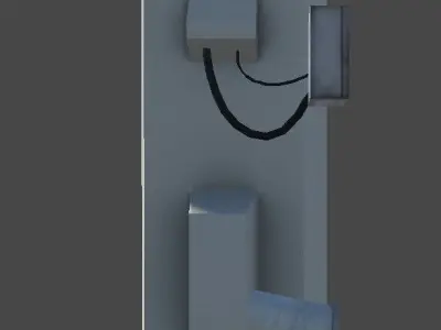 Air Conditioner Outdoor Unit Low-poly 3D model