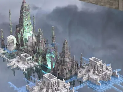 Undead Egyptian city Kit bash  3D model