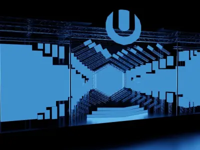 Ultra Music Festival 2018 Mainstage Ready For Mapping  3D model