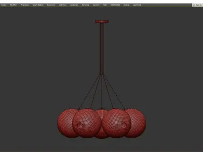 Bocci cluster Low-poly 3D model