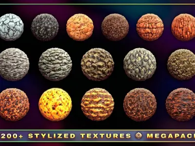 1200 Stylized Textures - Megapack Texture