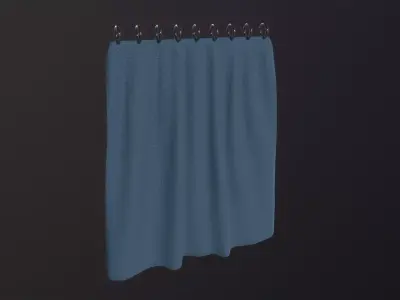 Curtain 3D Model Low-poly 3D model