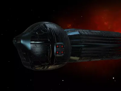The Penetrator spaceship in space 3D model