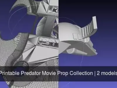 Printable Predator Movie Prop Collection 3D Model Pack