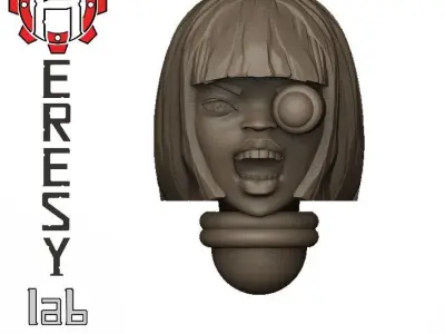 Heresylab - Female Sci-Fi heads for conversions SET 15 of 21 3D print model