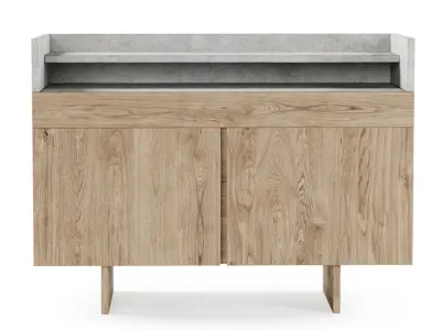 Wooden console    Low-poly 3D model