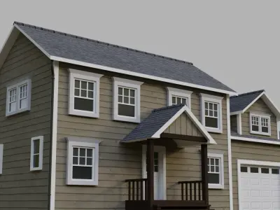 Low Poly house 7 Low-poly 3D model