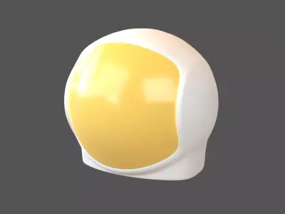 Spaceman Helmet v1 003 Low-poly 3D model