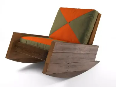 Asturias Rocking Armchair 3D model