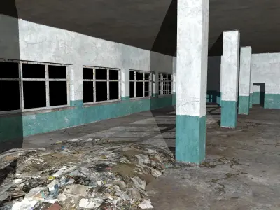 SOLDIERS CANTEEN Low-poly 3D model