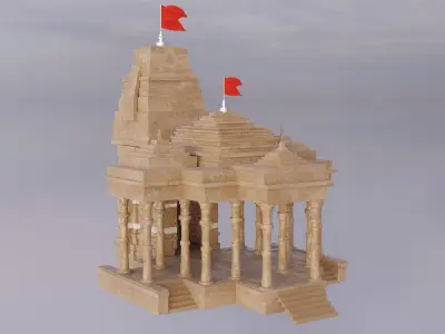indian temple mandir 3d model 3D model