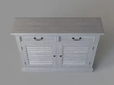 Marcy Shutter 2 Door Cabinet Grey 3D model