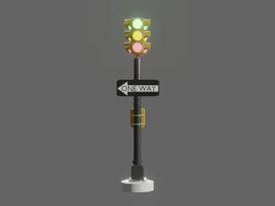 Traffic light 3D model 12