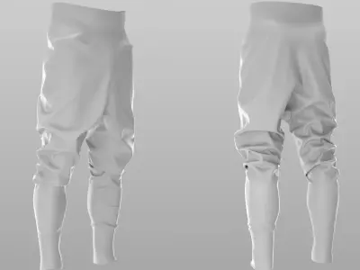 Puffer Pants - Trousers 3D model
