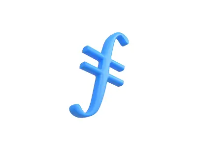 Filecoin v1 001 Low-poly 3D model