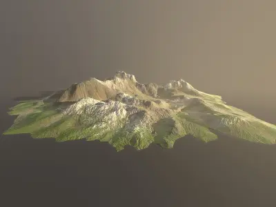 Background Landscapes Grass 3 Low-poly 3D model