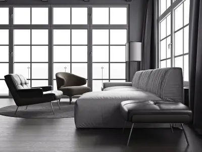 Full Modern interior 3D model 3D model