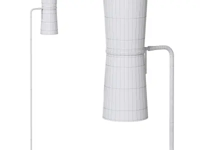 Antique Brass Floor Lamp Andrew Martin Clarkson 3D model