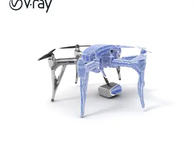 Giant Spider Drone Hexapod Terrain Mapping model pack Low-poly 3D model