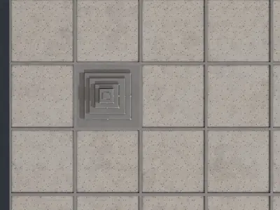 Modular Office Ceiling and Vent Low-poly 3D model